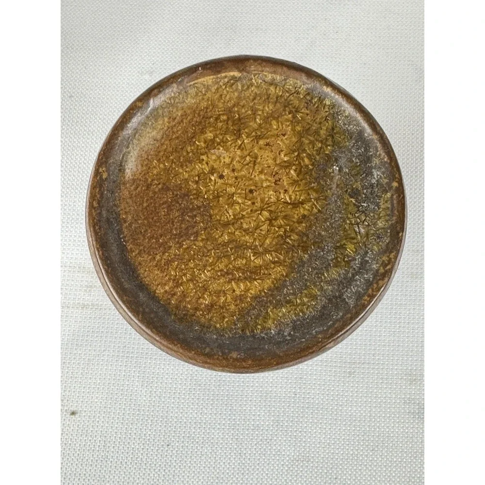 Greek Look Distressed Red Gold Ceramic Candleholder Vase Shape‎